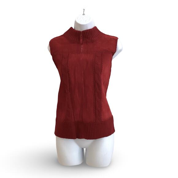 Suede Front Zip Vest - Picture 1 of 7